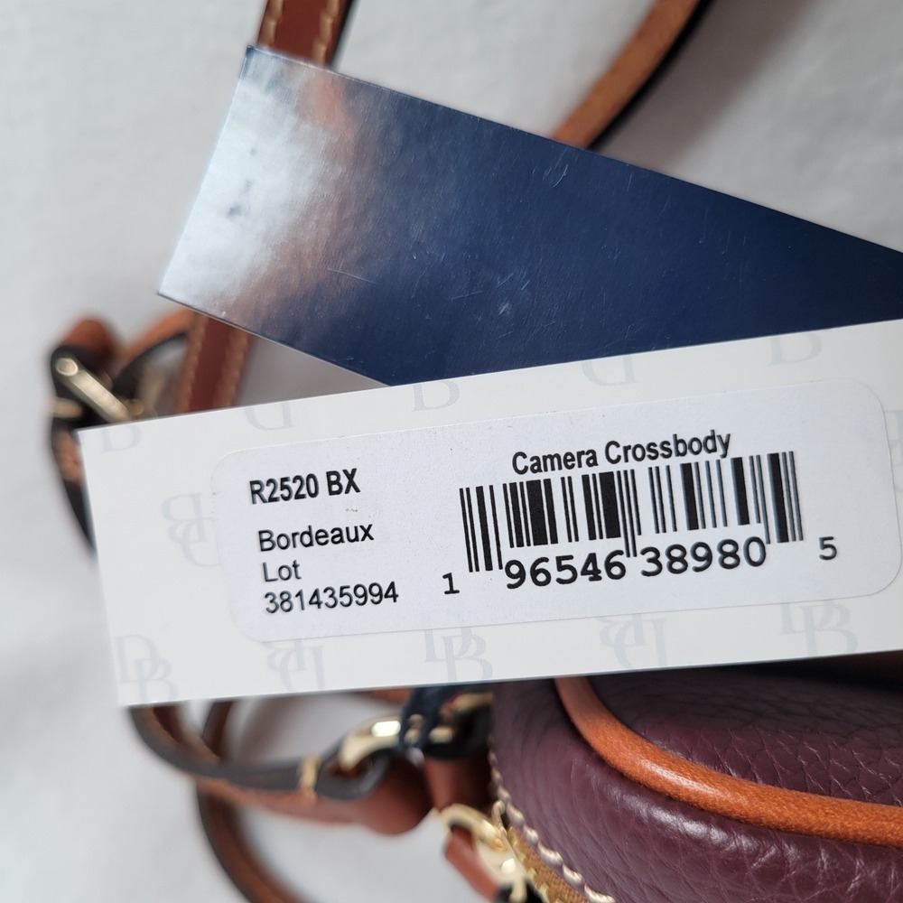 Dooney & Bourke Womens Camera Crossbody Pebble Leather Small Bordeaux Burgundy - Picture 9 of 12